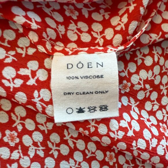 DOEN -- LAUREL DRESS -- CARDINAL CHERRY WILLOW -- M - Picture 6 of 6